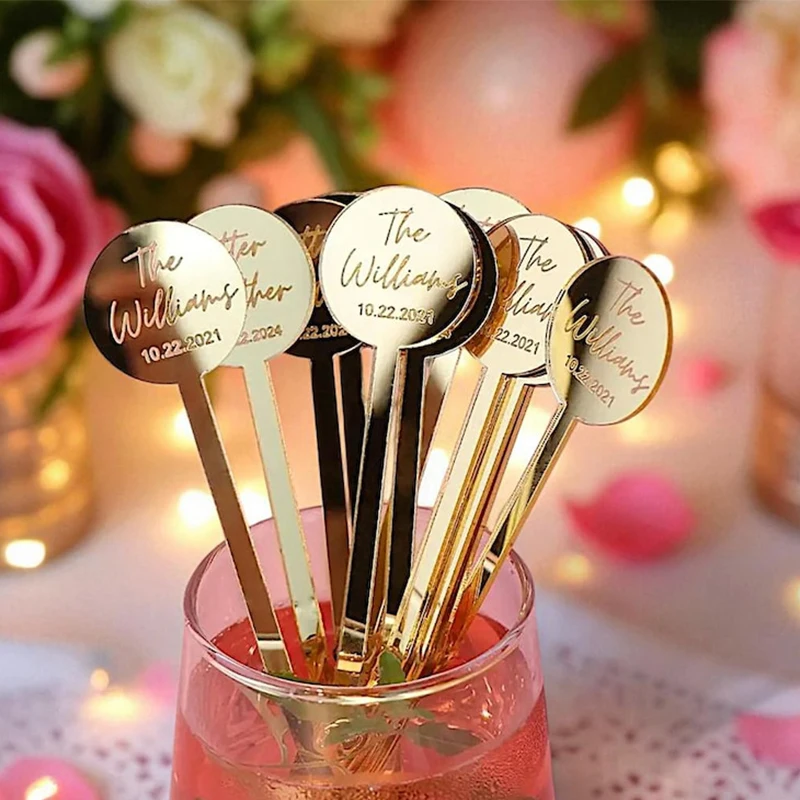 Personalized Acrylic Drink Cocktail Stirrer Custom Engraved Wedding Party Decoration Logo Cocktail Swizzle Stirrers for Party
Personalized Acrylic Drink Cocktail Stirrer Custom Engraved Wedding Party Decoration Logo Cocktail Swizzle Stirrers for Party