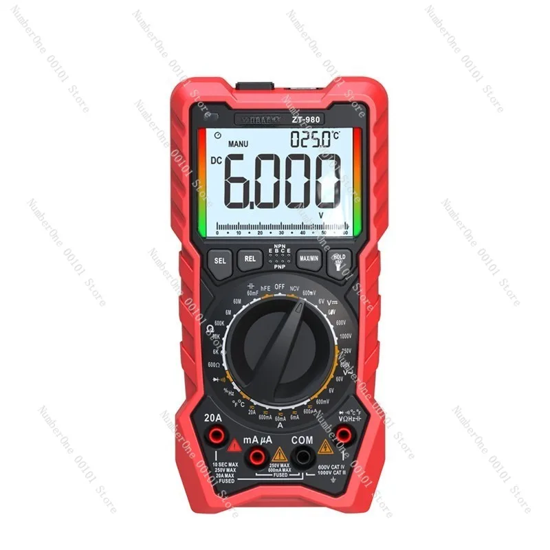 ZT980 high-precision digital multimeter for electrical measurement and maintenance of electrical meters
ZT980 high-precision digital multimeter for electrical measurement and maintenance of electrical meters