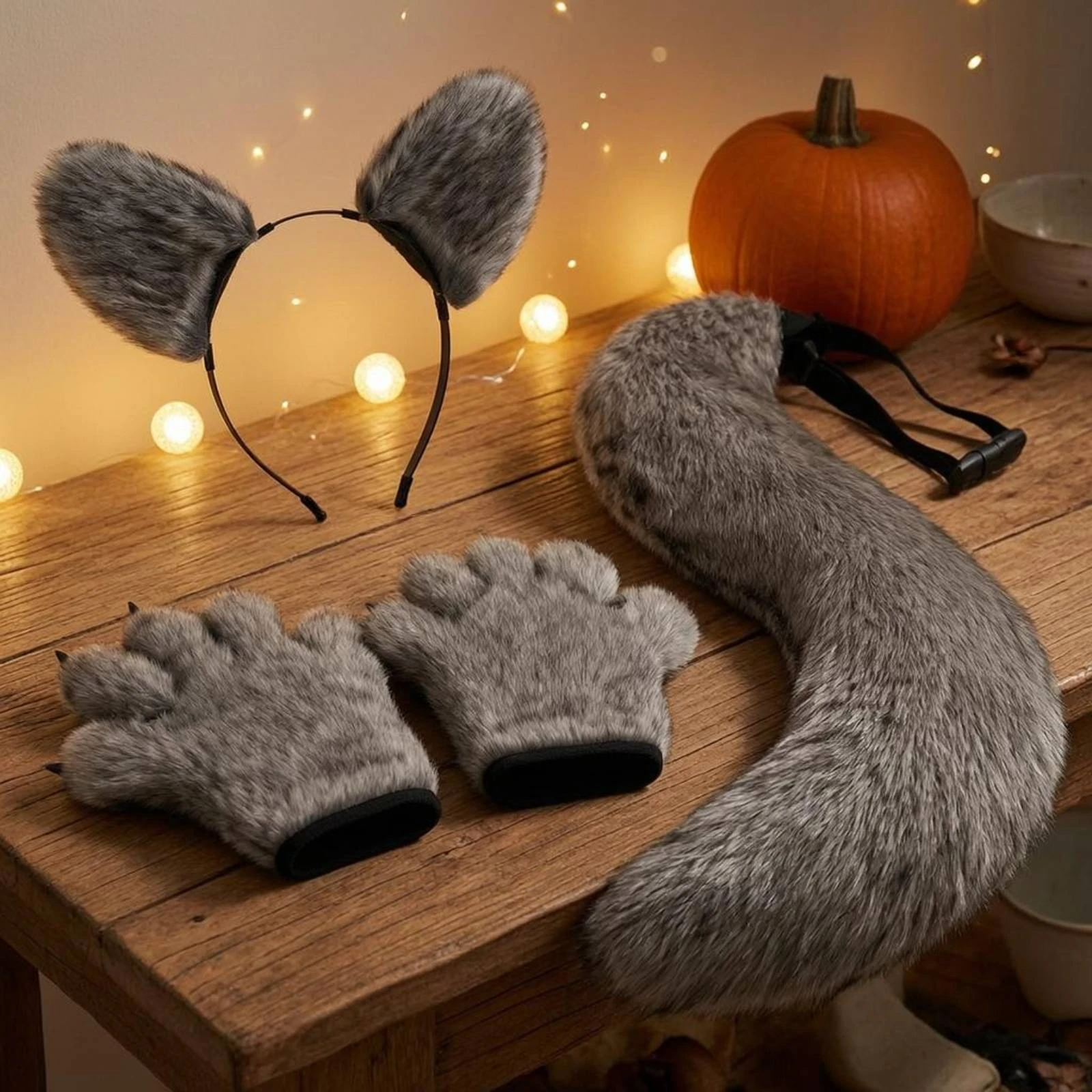 Dress-up Gear Wolf Ohren Stirnband Animal Costume Set with Paw Gloves Cosplay Tail for Themed Events
Dress-up Gear Wolf Ohren Stirnband Animal Costume Set with Paw Gloves Cosplay Tail for Themed Events