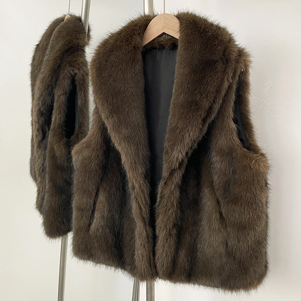Faux Fur Coat Oversized Y2K Women Warm Fur Coat Sleeveless Casua Artificial Lapel Faux Fur Waistcoat Fake Fur Jakcet Female
Faux Fur Coat Oversized Y2K Women Warm Fur Coat Sleeveless Casua Artificial Lapel Faux Fur Waistcoat Fake Fur Jakcet Female