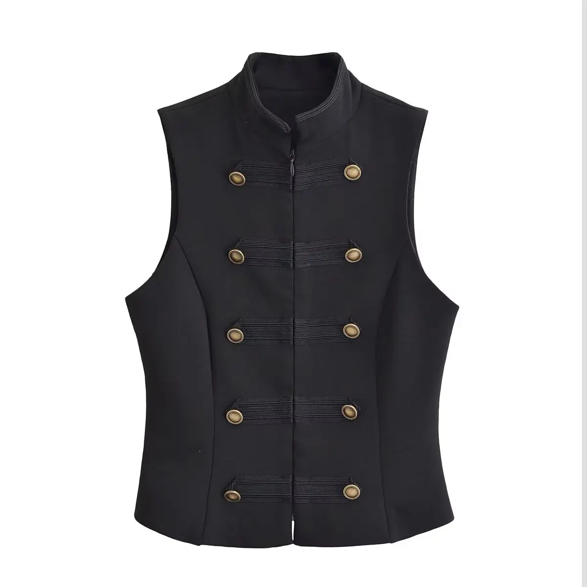 European American Style Fashion Stand Collar Knot Button Sleeveless Vest Women Spring Summer New Slim Fit Waistcoat Top
European American Style Fashion Stand Collar Knot Button Sleeveless Vest Women Spring Summer New Slim Fit Waistcoat Top