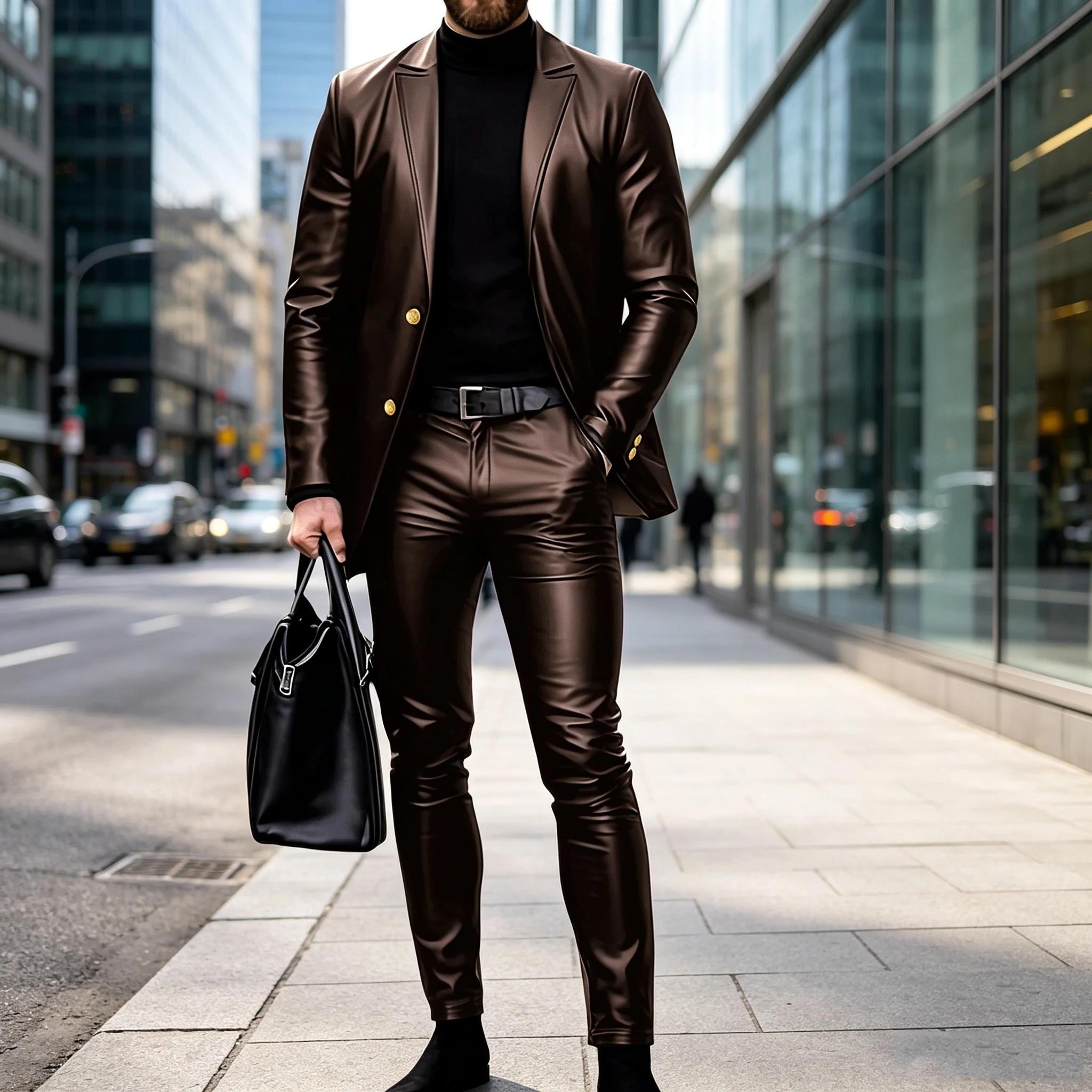 Men's Luxury Faux Leather Suit 2 Piece Blazer Pants Set Slim Fit Business Casual Suit Jacket Trousers Streetwear Office Outfit
Men's Luxury Faux Leather Suit 2 Piece Blazer Pants Set Slim Fit Business Casual Suit Jacket Trousers Streetwear Office Outfit