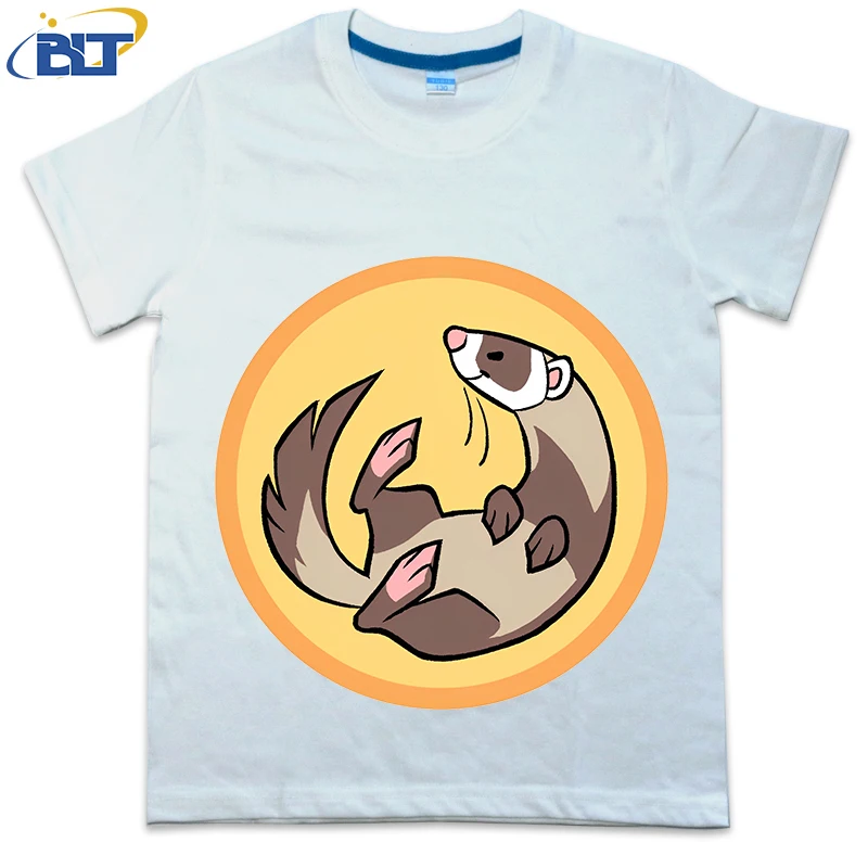 Ferret printed children's kids shirt summer pure cotton short sleeve casual tops suitable for boys and girls
Ferret printed children's kids shirt summer pure cotton short sleeve casual tops suitable for boys and girls