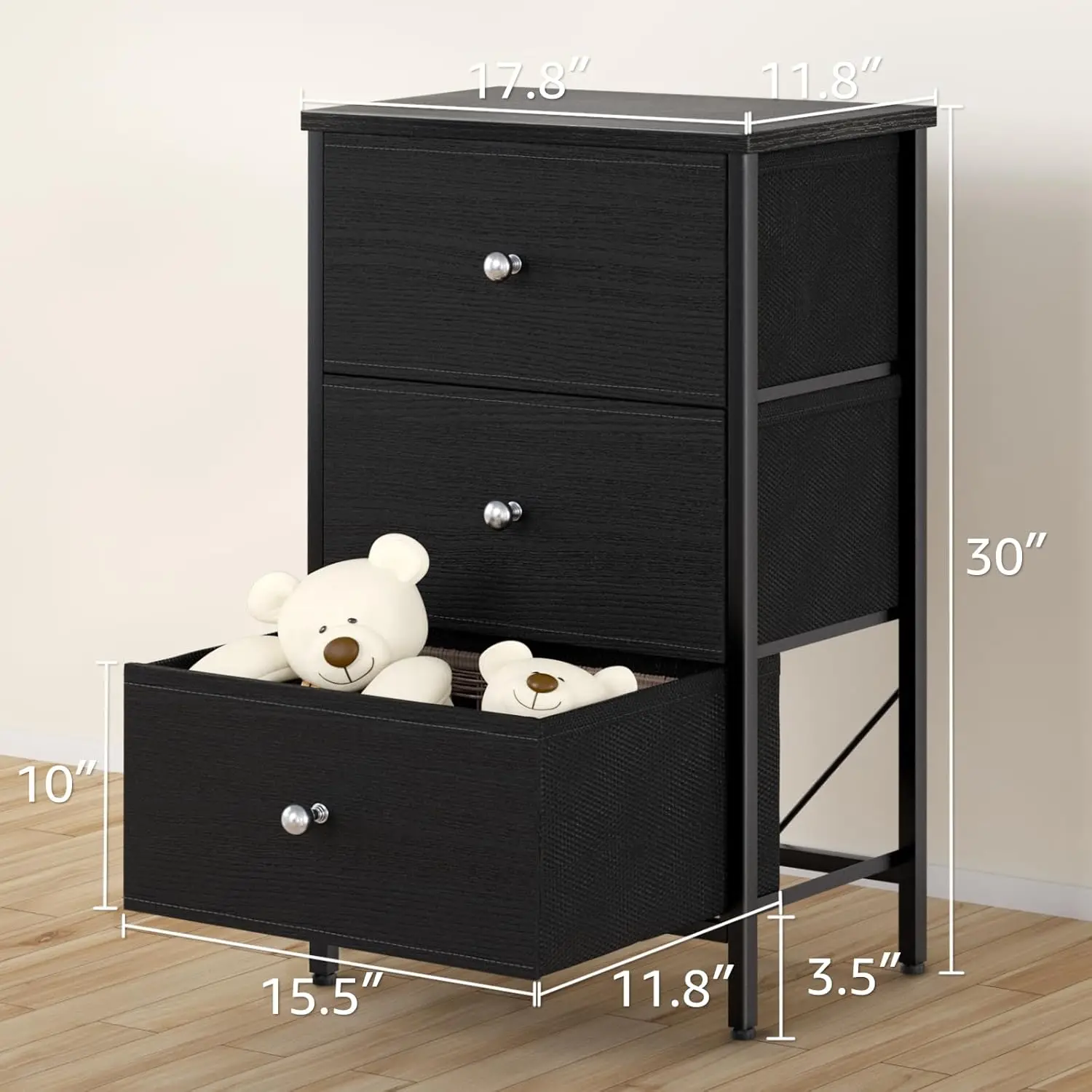 Black Night Stand With 3 Drawer Dresser For Bedroom,Tall Nightstand Small Chest Of Drawers For Closet Dorm Modern
Black Night Stand With 3 Drawer Dresser For Bedroom,Tall Nightstand Small Chest Of Drawers For Closet Dorm Modern