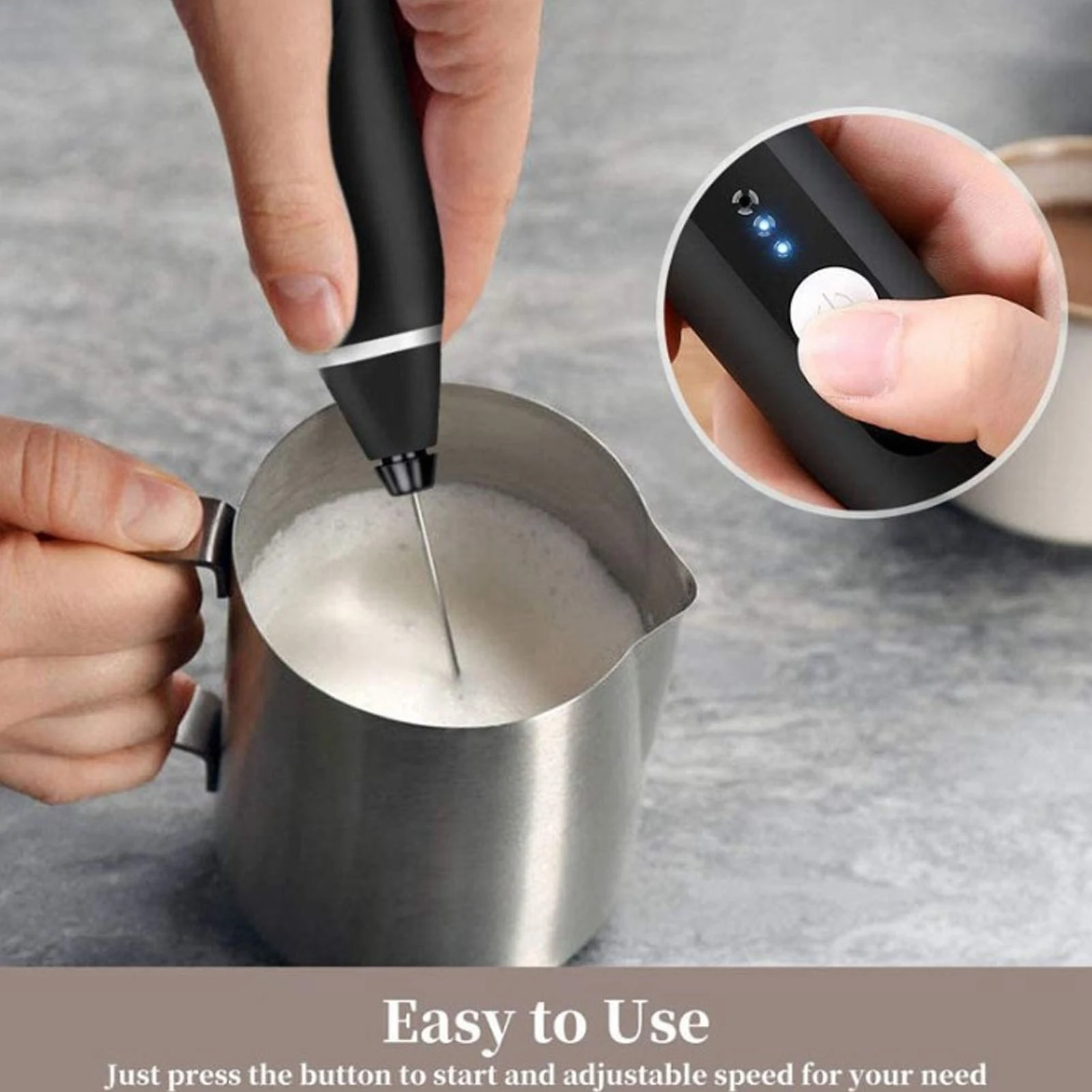 Cordless Electric Milk Frothers Automatic Cream Blender with 2 Eggbeater Heads for Coffee Drinking Shop
Cordless Electric Milk Frothers Automatic Cream Blender with 2 Eggbeater Heads for Coffee Drinking Shop