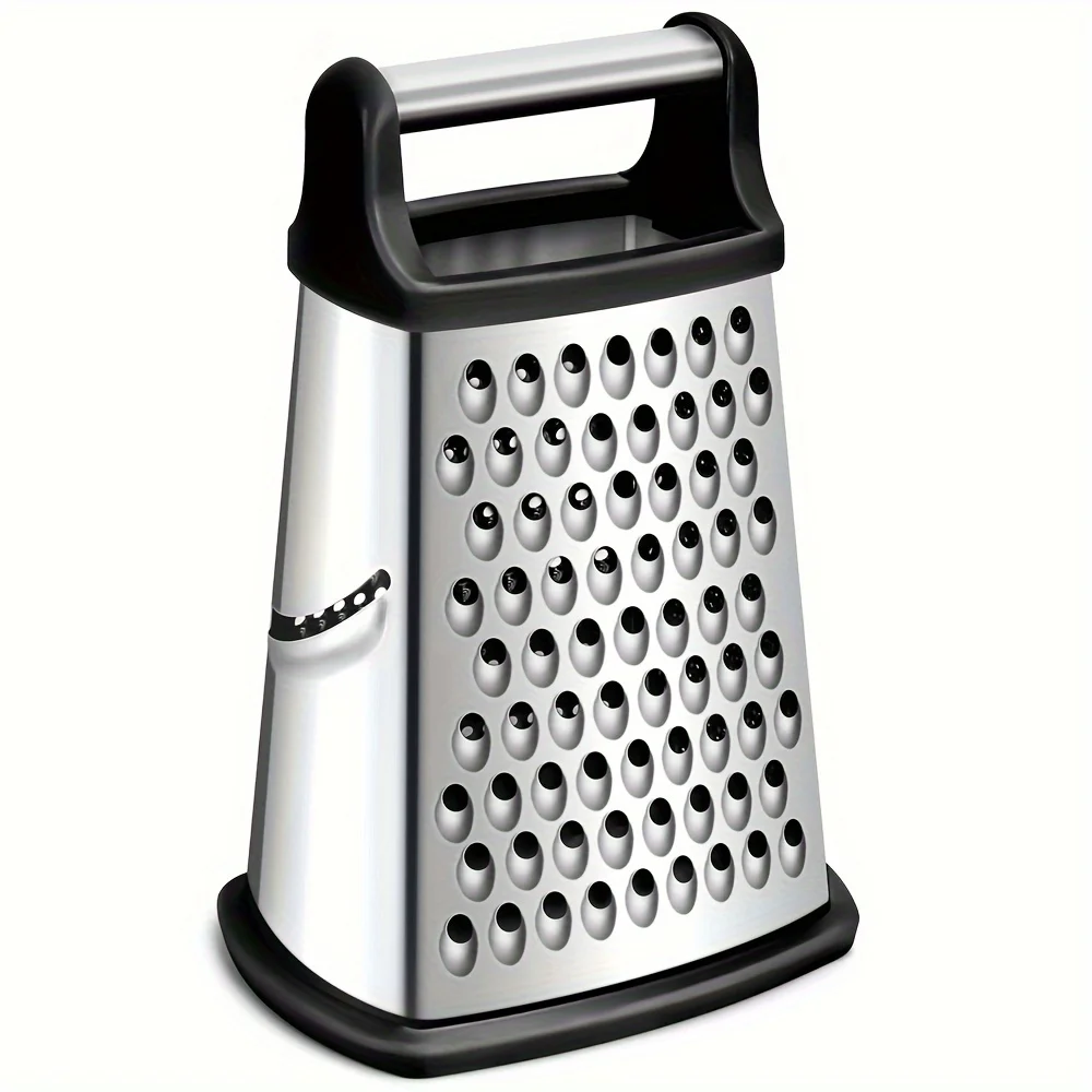 1pc, Box Grater, Stainless Steel Vegetable Grater, Multifunctional Potato Grater, Ginger Mesher, Household Cheese Slicer, Vegeta
1pc, Box Grater, Stainless Steel Vegetable Grater, Multifunctional Potato Grater, Ginger Mesher, Household Cheese Slicer, Vegeta