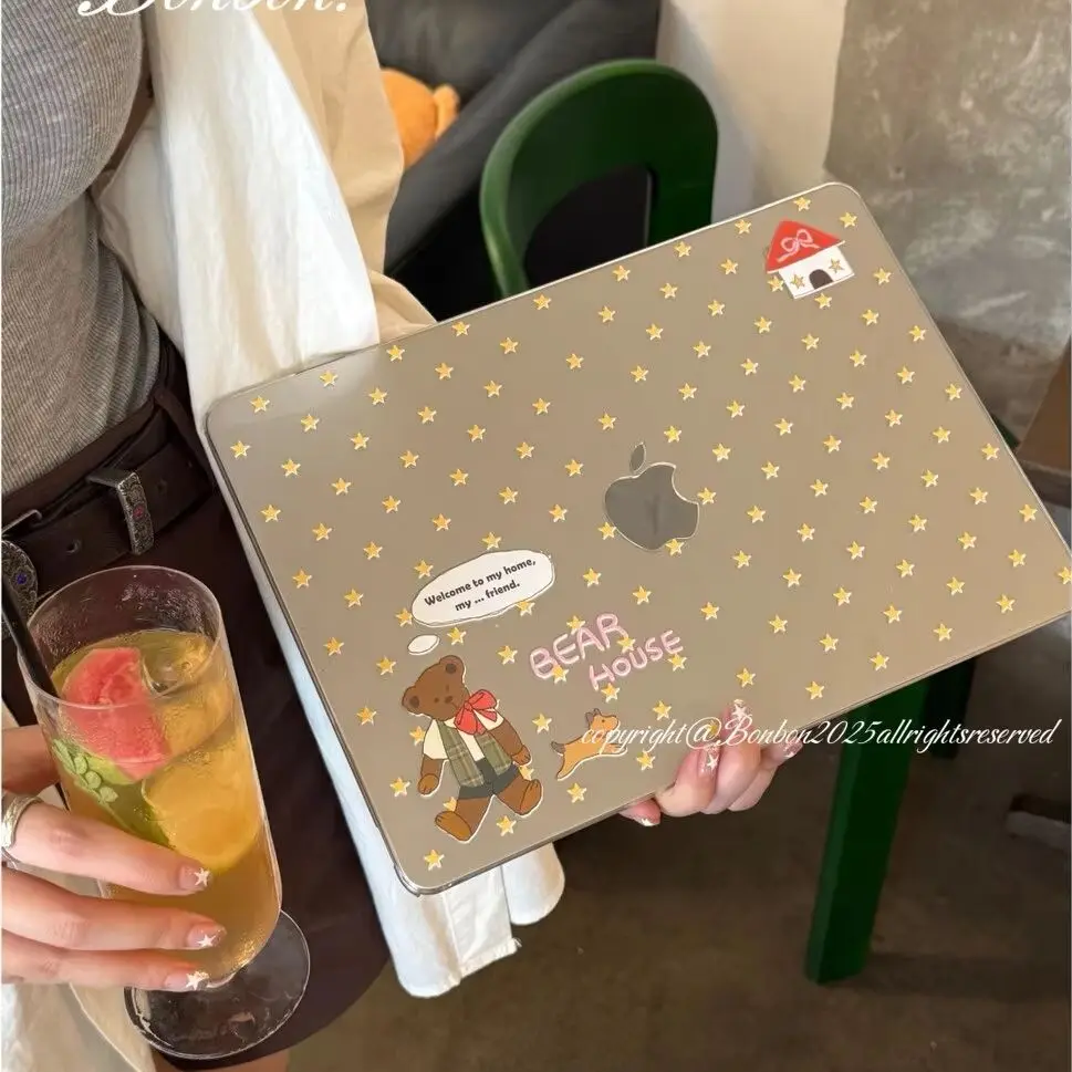 Yellow Star Bear Crystal Laptop Case For Macbook Air 13.6 M4 NEO 15 M3 Hard Cover For Mac Book Pro 13 M1 M2 14 M4 M5 16 Cover
Yellow Star Bear Crystal Laptop Case For Macbook Air 13.6 M4 NEO 15 M3 Hard Cover For Mac Book Pro 13 M1 M2 14 M4 M5 16 Cover
