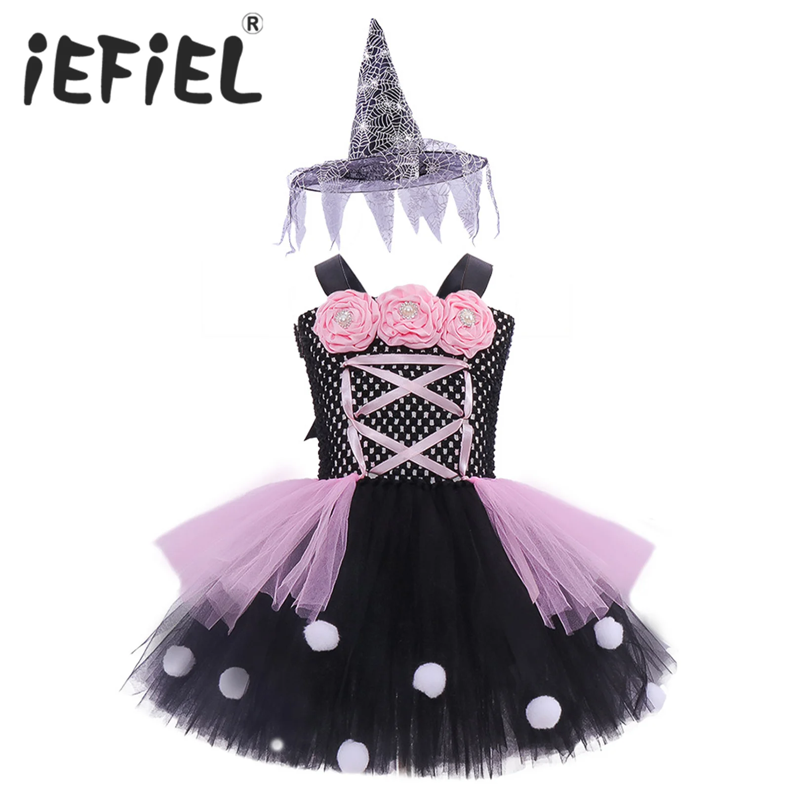 Kids Girls Halloween Witch Costume Carnival Party Cosplay Dress with Pointed Hat for Themed Party Roleplay Dress Up Clothes
Kids Girls Halloween Witch Costume Carnival Party Cosplay Dress with Pointed Hat for Themed Party Roleplay Dress Up Clothes