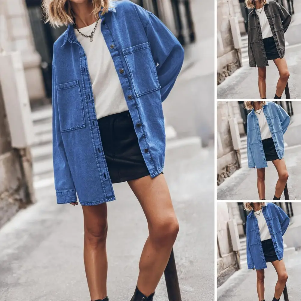 Women Cotton Blend Jacket Women's Oversized Denim Shirt Jacket Long Sleeve Button Down Jean Shacket Spring Fall for Everyday
Women Cotton Blend Jacket Women's Oversized Denim Shirt Jacket Long Sleeve Button Down Jean Shacket Spring Fall for Everyday