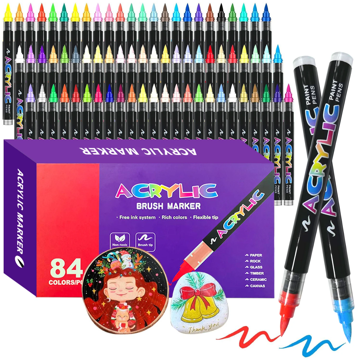 12-84 Colors Acrylic Marker Set Brush Head Marker Pen Professional Acrylic Painting Marker for DIY Art Supplies
12-84 Colors Acrylic Marker Set Brush Head Marker Pen Professional Acrylic Painting Marker for DIY Art Supplies