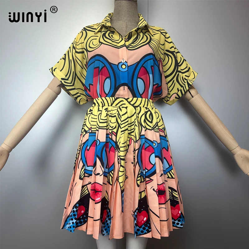 WINYI two-piece suit Bohemian Print trab Dress Women Elastic New Fashion Tide holiday beach dress Short skirt shirt suit
WINYI two-piece suit Bohemian Print trab Dress Women Elastic New Fashion Tide holiday beach dress Short skirt shirt suit