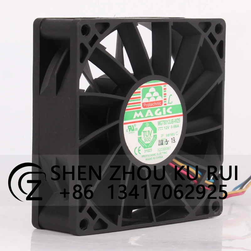 Корпусный вентилятор для MAGIC MGT8012UB-W25, 12 В постоянного тока, 0,66 А, 8025, двойной шарикоподшипник, бесшумная скорость, ШИМ-насилие, охлаждающий вентилятор 80X80X25 мм
Корпусный вентилятор для MAGIC MGT8012UB-W25, 12 В постоянного тока, 0,66 А, 8025, двойной шарикоподшипник, бесшумная скорость, ШИМ-насилие, охлаждающий вентилятор 80X80X25 мм