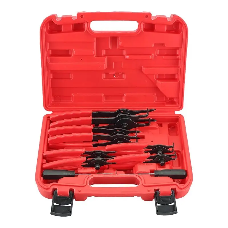 ABKU-Internal External Snap Ring Plier Set 11PCS Heavy Duty Straight& Bent Retaining Ring Pliers W/Hook& Pick
ABKU-Internal External Snap Ring Plier Set 11PCS Heavy Duty Straight& Bent Retaining Ring Pliers W/Hook& Pick