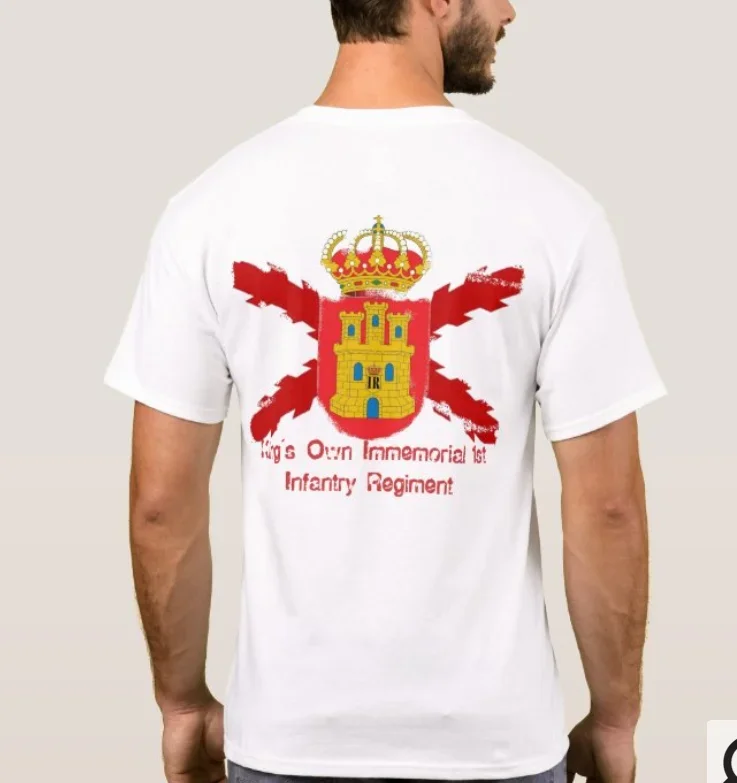 Spanish Royal Household Troops King´s Own Immemorial 1st Infantry Regiment T-Shirt 100% Cotton Short Sleeve O-Neck Mens T Shirt
Spanish Royal Household Troops King´s Own Immemorial 1st Infantry Regiment T-Shirt 100% Cotton Short Sleeve O-Neck Mens T Shirt