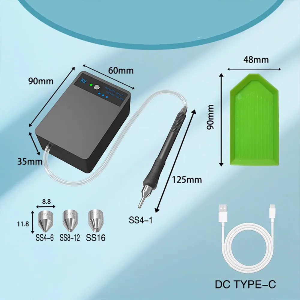Наборы ручек для вакуумной алмазной живописи «сделай сам», пластины для бисера, большая емкость, вакуумная ручка с драгоценными камнями, глина не требуется, питание от USB
Наборы ручек для вакуумной алмазной живописи «сделай сам», пластины для бисера, большая емкость, вакуумная ручка с драгоценными камнями, глина не требуется, питание от USB