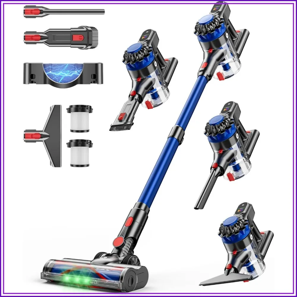 Cordless Vacuum Cleaner, 500W/40Kpa, 60Mins Runtime, LED Display, Anti-Tangle, Wall Mount, 8 in 1 Lightweight for Hard Floors Carpet Pet Hair
Cordless Vacuum Cleaner, 500W/40Kpa, 60Mins Runtime, LED Display, Anti-Tangle, Wall Mount, 8 in 1 Lightweight for Hard Floors Carpet Pet Hair