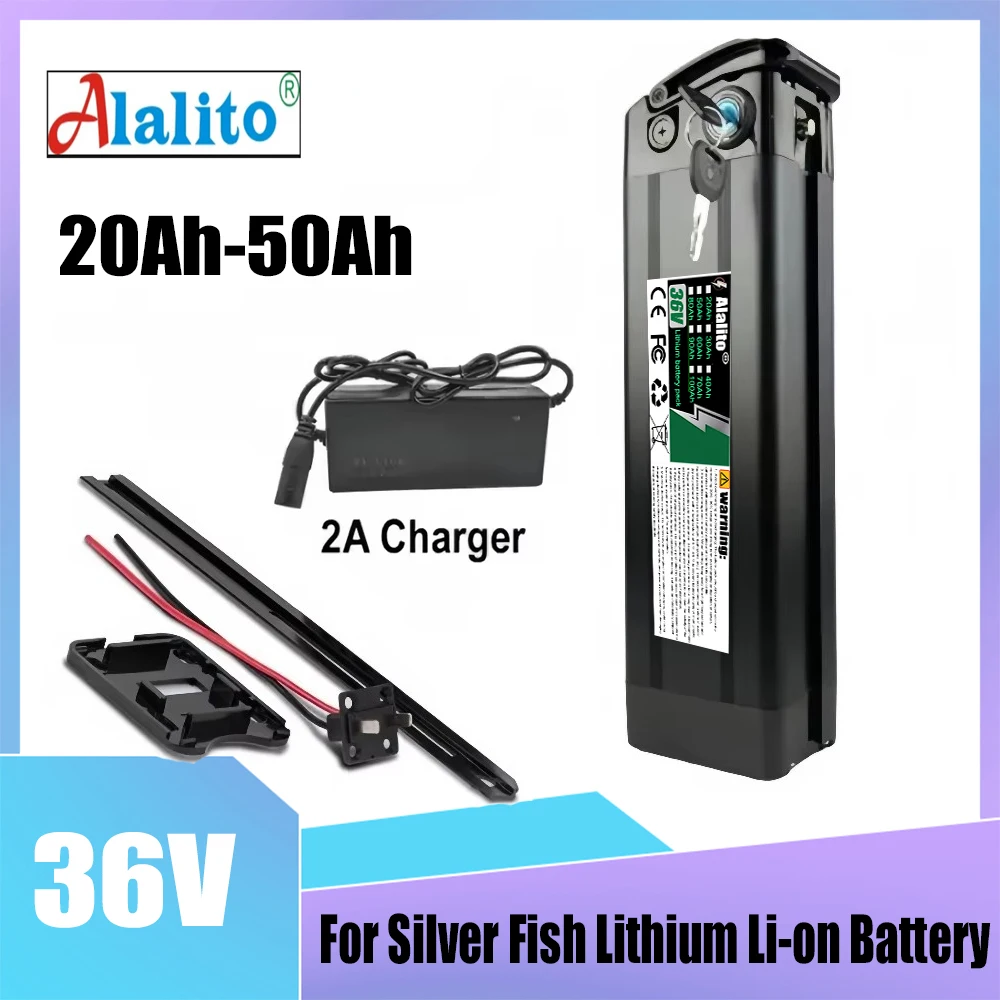 For Silver Fish lithium battery pack, 36V 20Ah-50Ah, compatible with 250W 350W 500W 1000W folding bicycle wheel hub motor
For Silver Fish lithium battery pack, 36V 20Ah-50Ah, compatible with 250W 350W 500W 1000W folding bicycle wheel hub motor