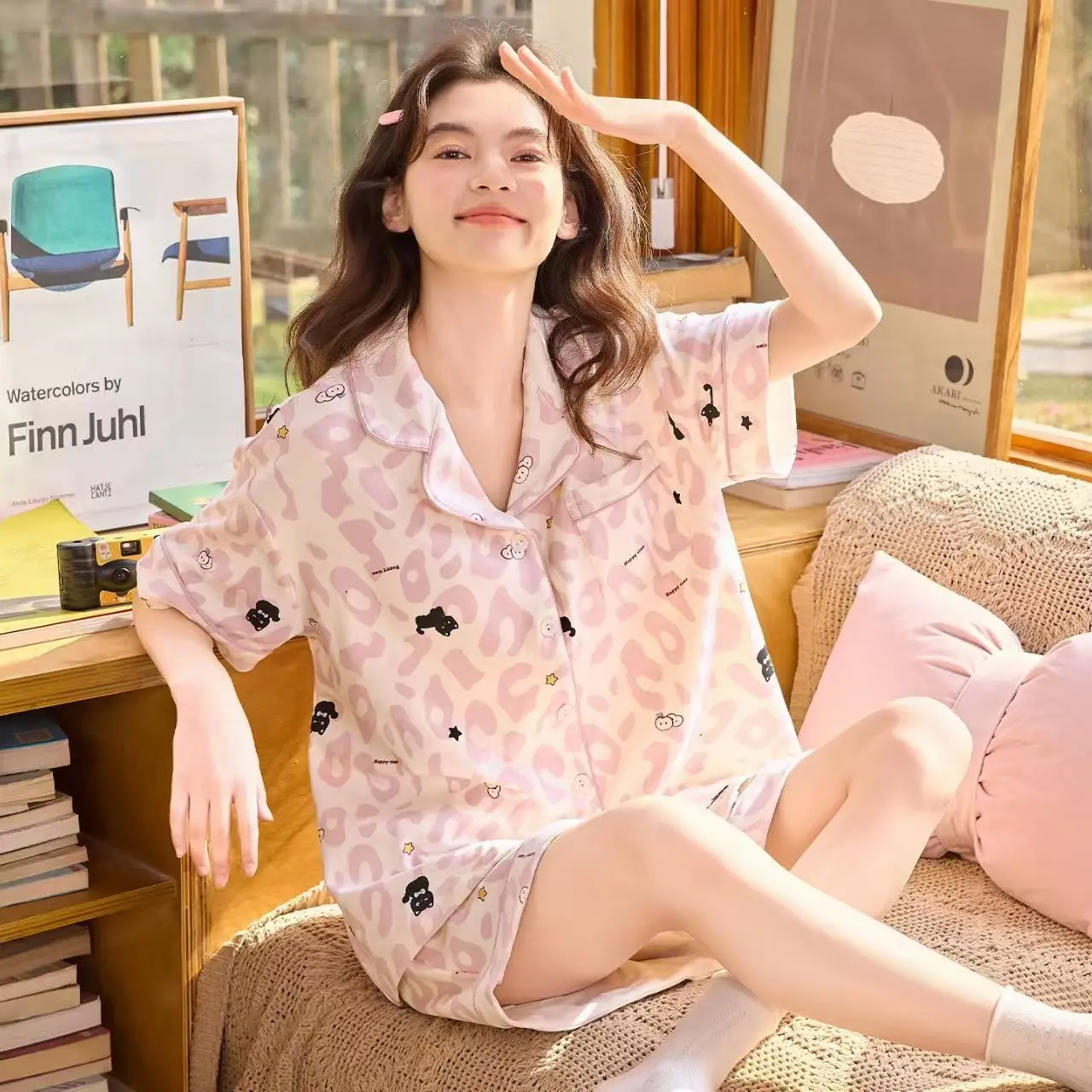 100% Cotton Lightweight Summer Pajamas Set Simple Design Loungewear for Indoor And Outdoor Wear Comfortable Sleepwear
100% Cotton Lightweight Summer Pajamas Set Simple Design Loungewear for Indoor And Outdoor Wear Comfortable Sleepwear