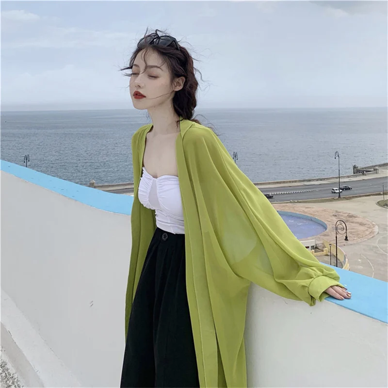 Chic Translucent Spring Summer New 2025 Women's Long Thin Shells Sun Protection Clothes Korean Style Collar Long Sleeve
Chic Translucent Spring Summer New 2025 Women's Long Thin Shells Sun Protection Clothes Korean Style Collar Long Sleeve