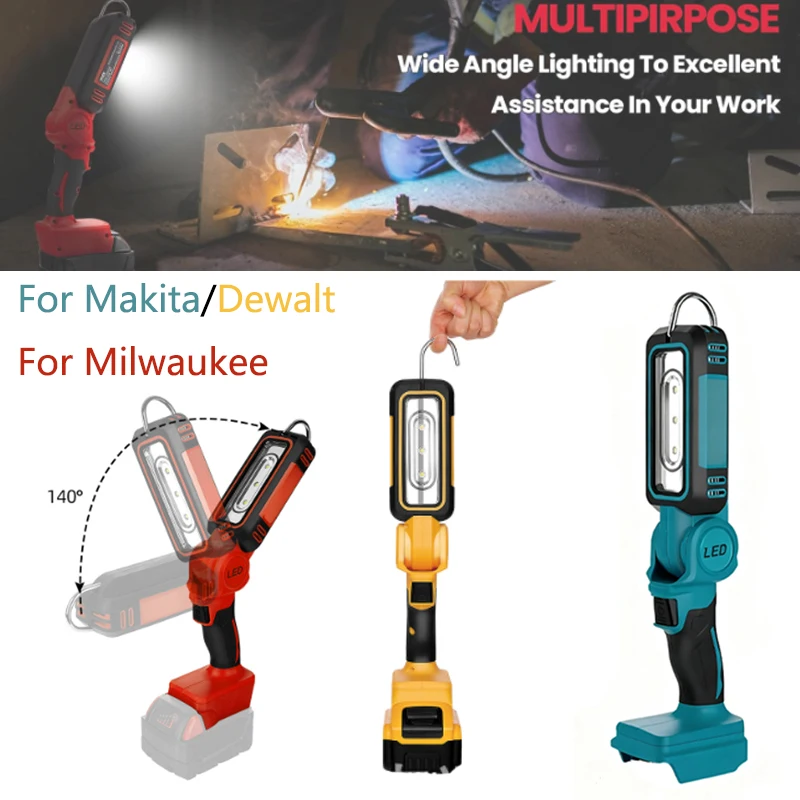 Портативный светодиодный фонарик 300 Вт, рабочий свет для Makita/Dewalt/Milwaukee, аккумулятор 18 В, ручной прожектор с крючком, аварийное освещение
Портативный светодиодный фонарик 300 Вт, рабочий свет для Makita/Dewalt/Milwaukee, аккумулятор 18 В, ручной прожектор с крючком, аварийное освещение