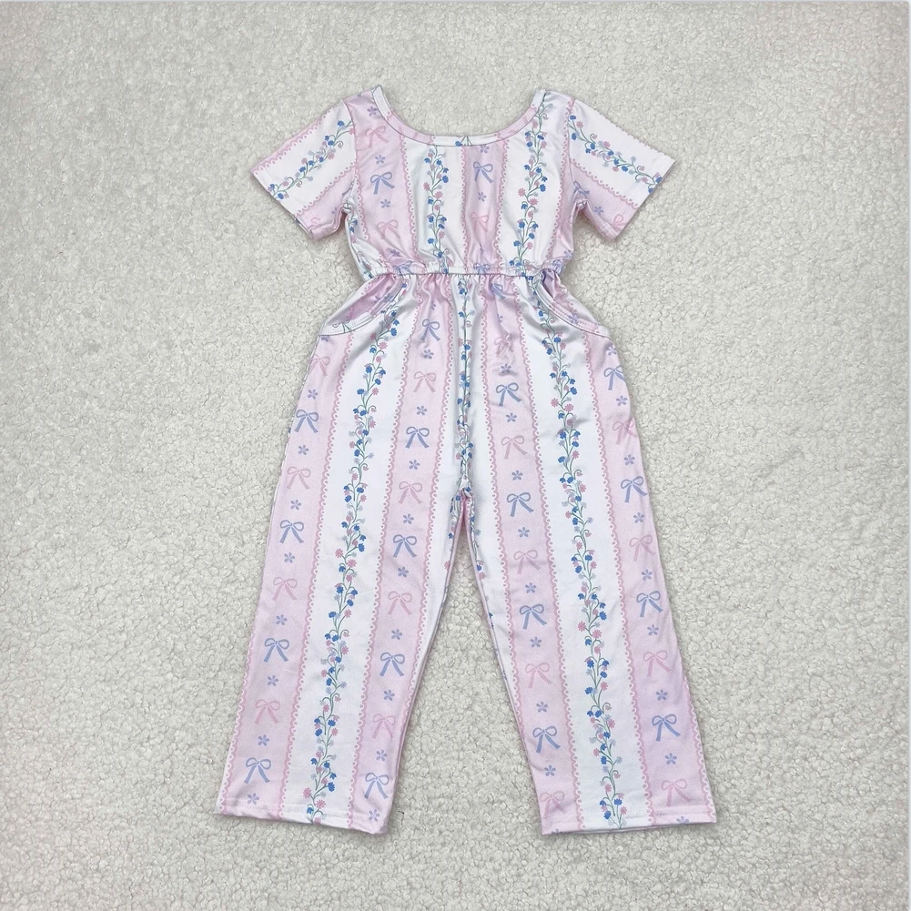 Hot Sale Baby Girl Clothing Boutique Kids Clothes Girls Jumpsuit Pink Short Sleeves Bows Floral Pocket Romper baby girl clothes
Hot Sale Baby Girl Clothing Boutique Kids Clothes Girls Jumpsuit Pink Short Sleeves Bows Floral Pocket Romper baby girl clothes