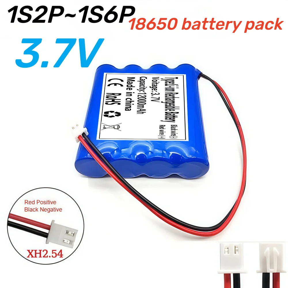 3.7V 18650 Battery Pack XH2.54-2P 1S2P 1S3P 1S4P 1S6P Rechargeable Li-ion Battery For LED Fishing Light Bluetooth Speaker.
3.7V 18650 Battery Pack XH2.54-2P 1S2P 1S3P 1S4P 1S6P Rechargeable Li-ion Battery For LED Fishing Light Bluetooth Speaker.