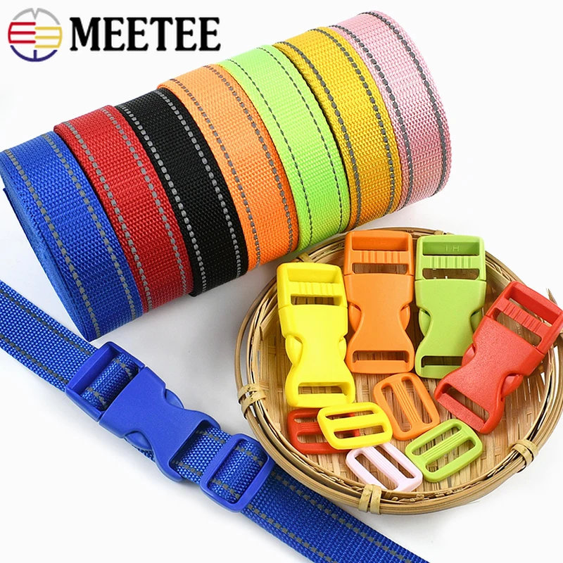 1-5Sets 25mm Reflective Nylon Webbing Strap+Plastic Release Buckle Pet Collar Tri-Glide Slider Clasp Replace Bags Accessories
1-5Sets 25mm Reflective Nylon Webbing Strap+Plastic Release Buckle Pet Collar Tri-Glide Slider Clasp Replace Bags Accessories