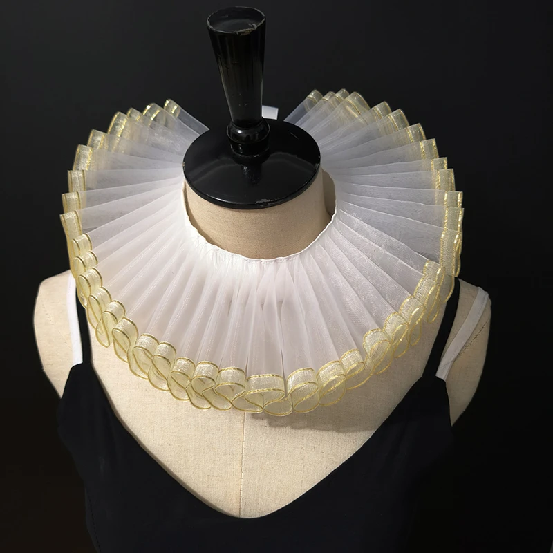 Palace Decorative Ralph Collar Detachable Ruffled Scarf Fake Collar Clown Collar Necklaces Costume Accessory For Photography
Palace Decorative Ralph Collar Detachable Ruffled Scarf Fake Collar Clown Collar Necklaces Costume Accessory For Photography