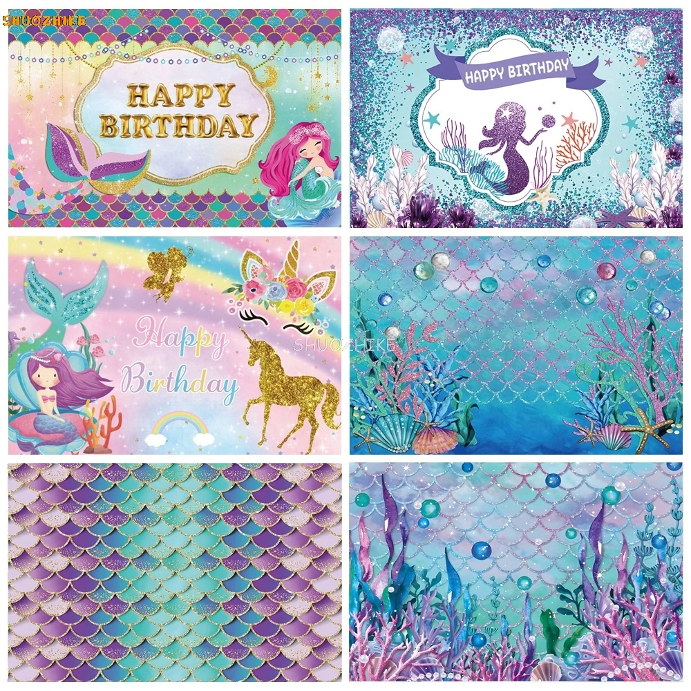 Mermaid Princess Backdrop Photography Girl Birthday Party Fish Scale Baby Shower Poster Photo Background Photo Studio
Mermaid Princess Backdrop Photography Girl Birthday Party Fish Scale Baby Shower Poster Photo Background Photo Studio