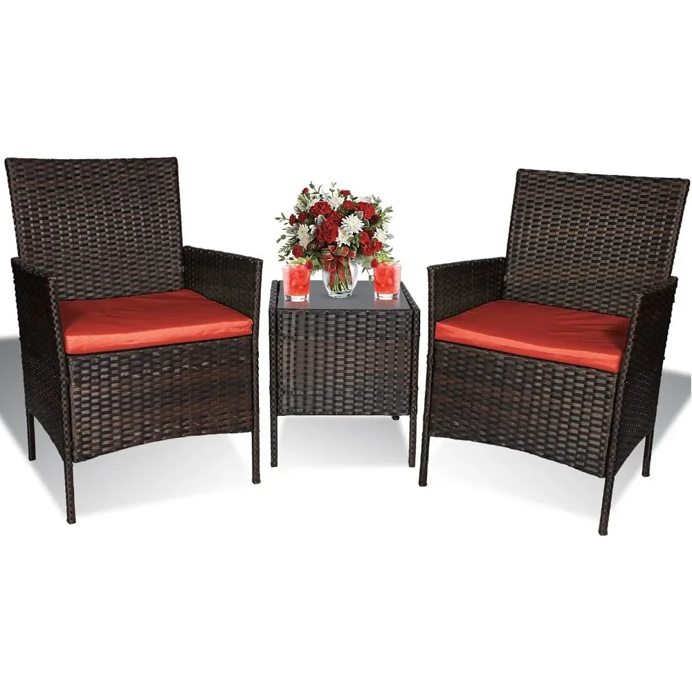3-piece courtyard furniture set, outdoor rattan conversation set, porch PE outdoor set with coffee table
3-piece courtyard furniture set, outdoor rattan conversation set, porch PE outdoor set with coffee table