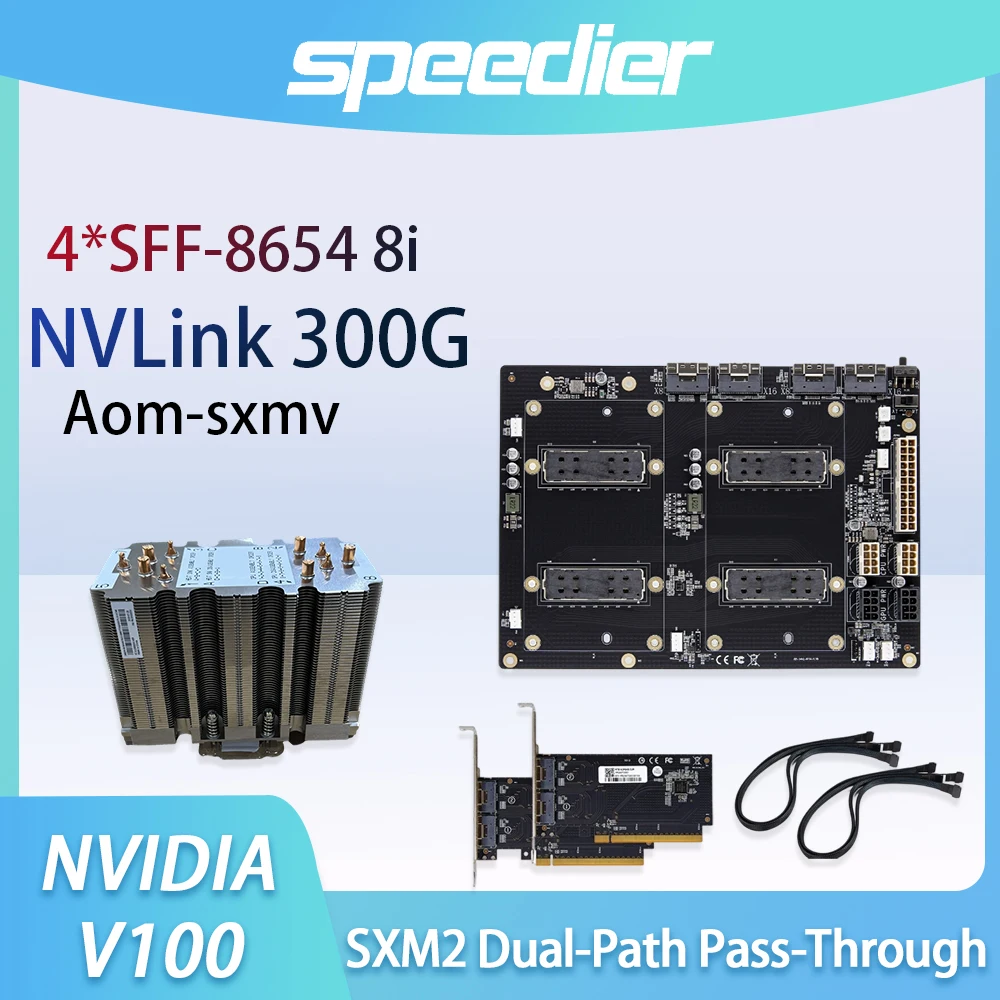 Для NVIDIA V100 SXM2: Двойная GPU-карта с пропускным режимом и интерфейсом NVLink 300 ГБ, упрощенная встроенная/внешняя карта расширения AOM-SXMV
Для NVIDIA V100 SXM2: Двойная GPU-карта с пропускным режимом и интерфейсом NVLink 300 ГБ, упрощенная встроенная/внешняя карта расширения AOM-SXMV