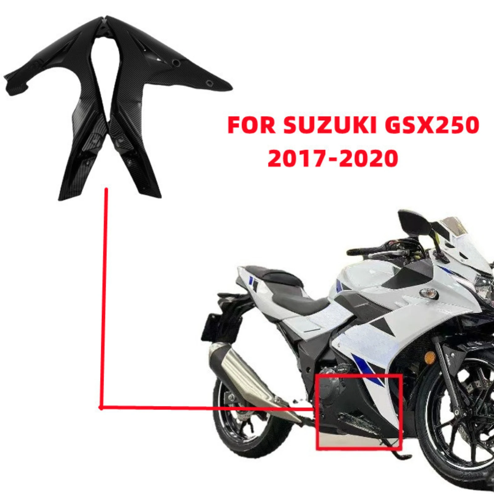 For SUZUKI GSX250R GSX250 2017-2020 Motorcycle Lower Belly Pan Fairing Spoiler Parts Fit Moto Lower Wind Deflector Fairing Cover
For SUZUKI GSX250R GSX250 2017-2020 Motorcycle Lower Belly Pan Fairing Spoiler Parts Fit Moto Lower Wind Deflector Fairing Cover