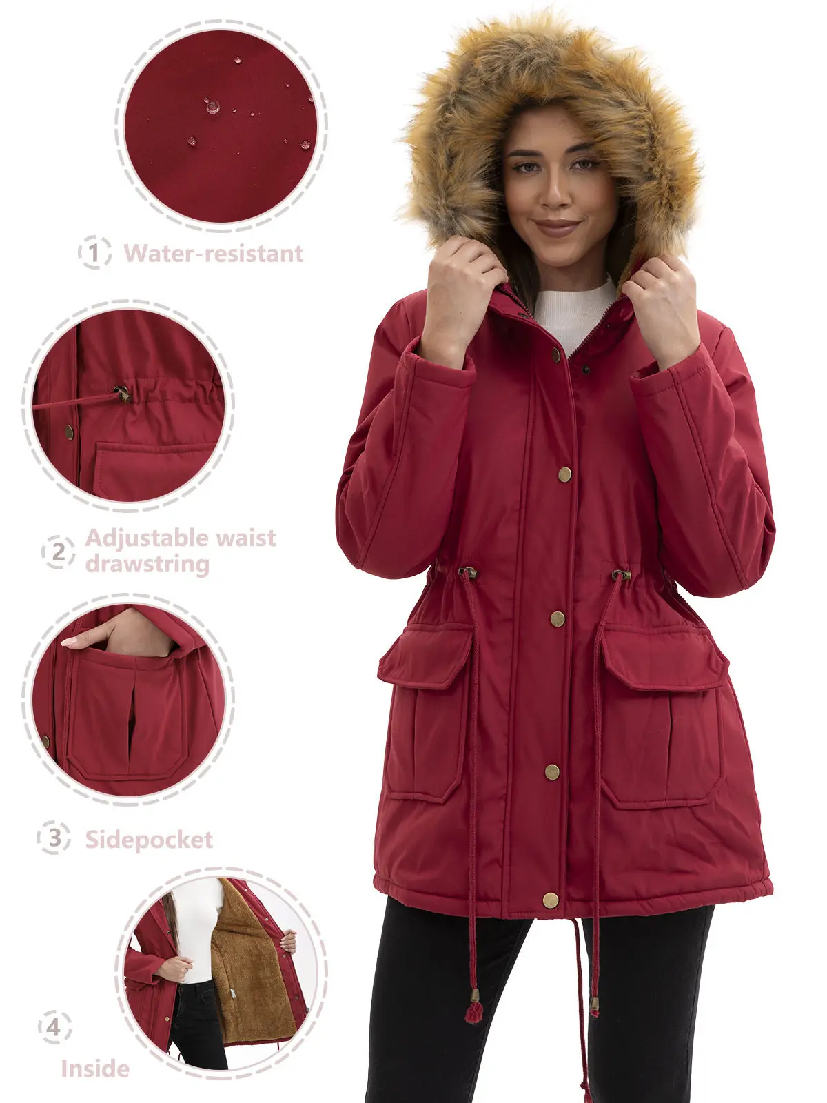 Парка женская зимняя белая, с эффектом шерсти, на одной пуговице, в стиле милый городской колледж, с длинными рукавами, со шнуровкой, со съемным отложным воротником, свободного кроя
Парка женская зимняя белая, с эффектом шерсти, на одной пуговице, в стиле милый городской колледж, с длинными рукавами, со шнуровкой, со съемным отложным воротником, свободного кроя