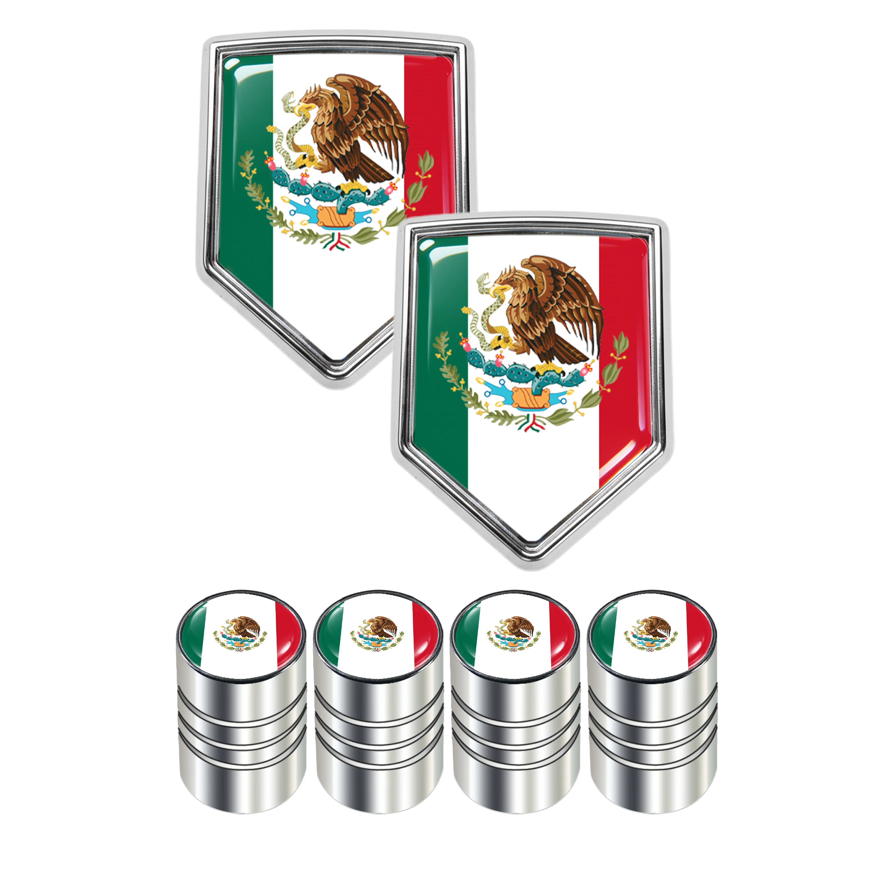 Mexico Flag Car Stickers and Tire Valve Stem Caps Set, 2pcs 3D Emblem Decals 4pcs Wheel Air Caps, Car Accessories
Mexico Flag Car Stickers and Tire Valve Stem Caps Set, 2pcs 3D Emblem Decals 4pcs Wheel Air Caps, Car Accessories