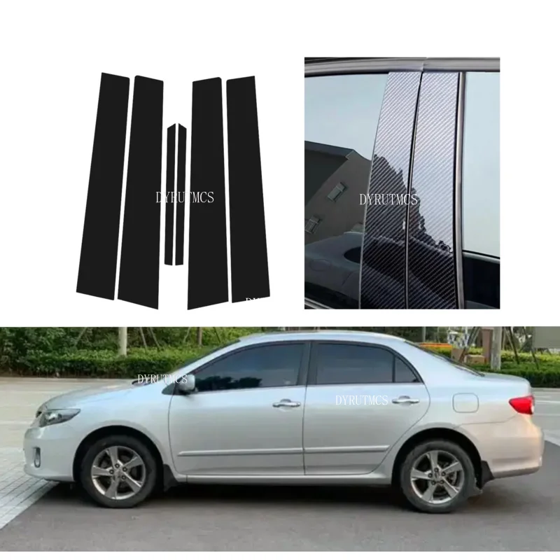 6pcs Glossy Black Pillar Post Cover Sticker Fit For Toyota Corolla 2007-2012 2008 2009 2010 Window Door Deal B C Carbon Fiber
6pcs Glossy Black Pillar Post Cover Sticker Fit For Toyota Corolla 2007-2012 2008 2009 2010 Window Door Deal B C Carbon Fiber