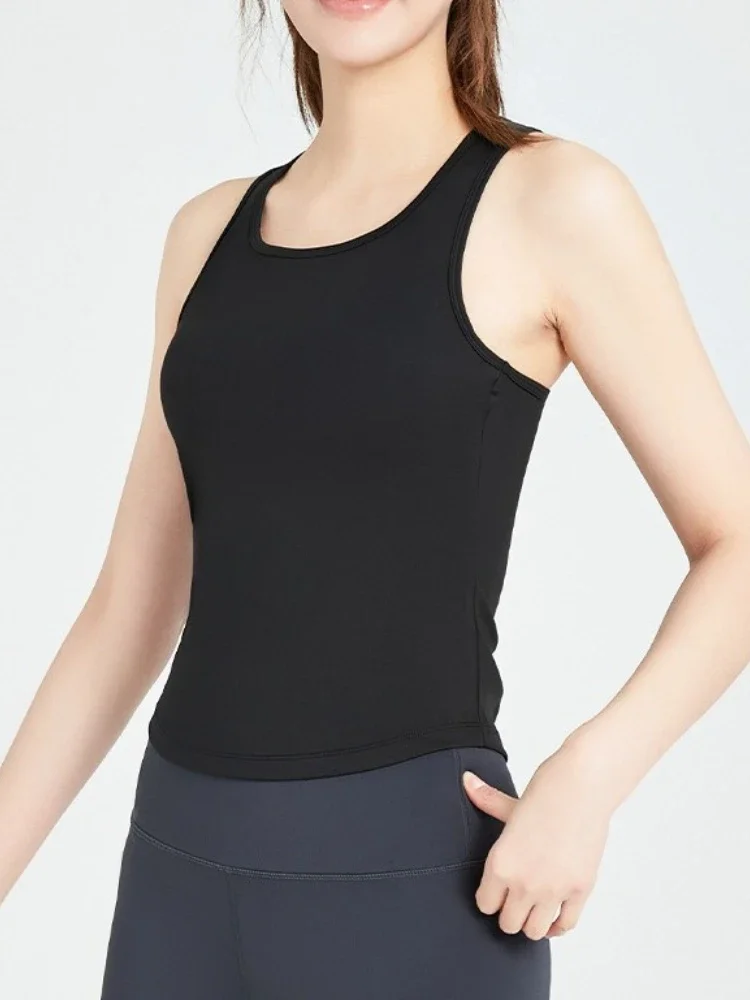 New in Summer Comfort Yoga Vest High Elastic Fixed Cup Round Neck Tight Anti-light Non-running Cup Sports Vest
New in Summer Comfort Yoga Vest High Elastic Fixed Cup Round Neck Tight Anti-light Non-running Cup Sports Vest
