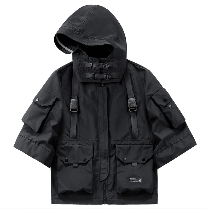 Tactical Jackets Half Sleeve Functional Multi Pockets Coats HipHop Japanese Style Male Streetwear Tops Men's Clothing Harajuku
Tactical Jackets Half Sleeve Functional Multi Pockets Coats HipHop Japanese Style Male Streetwear Tops Men's Clothing Harajuku