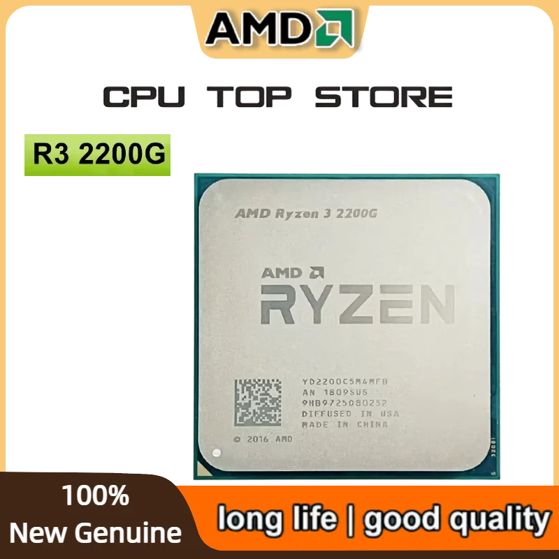 AMD Ryzen 3 2200G Used R3 2200G 3.5 GHz Zen 0.014 Quad-Core Quad-Thread CPU YD2200C5M4MFB Socket AM4
AMD Ryzen 3 2200G Used R3 2200G 3.5 GHz Zen 0.014 Quad-Core Quad-Thread CPU YD2200C5M4MFB Socket AM4