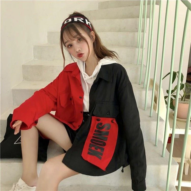 Autumn Korean Baseball Uniform Short Cardigan Jackets Women Student Loose Stitching Mid-length Harajuku Thin Coat Womens Clothes
Autumn Korean Baseball Uniform Short Cardigan Jackets Women Student Loose Stitching Mid-length Harajuku Thin Coat Womens Clothes