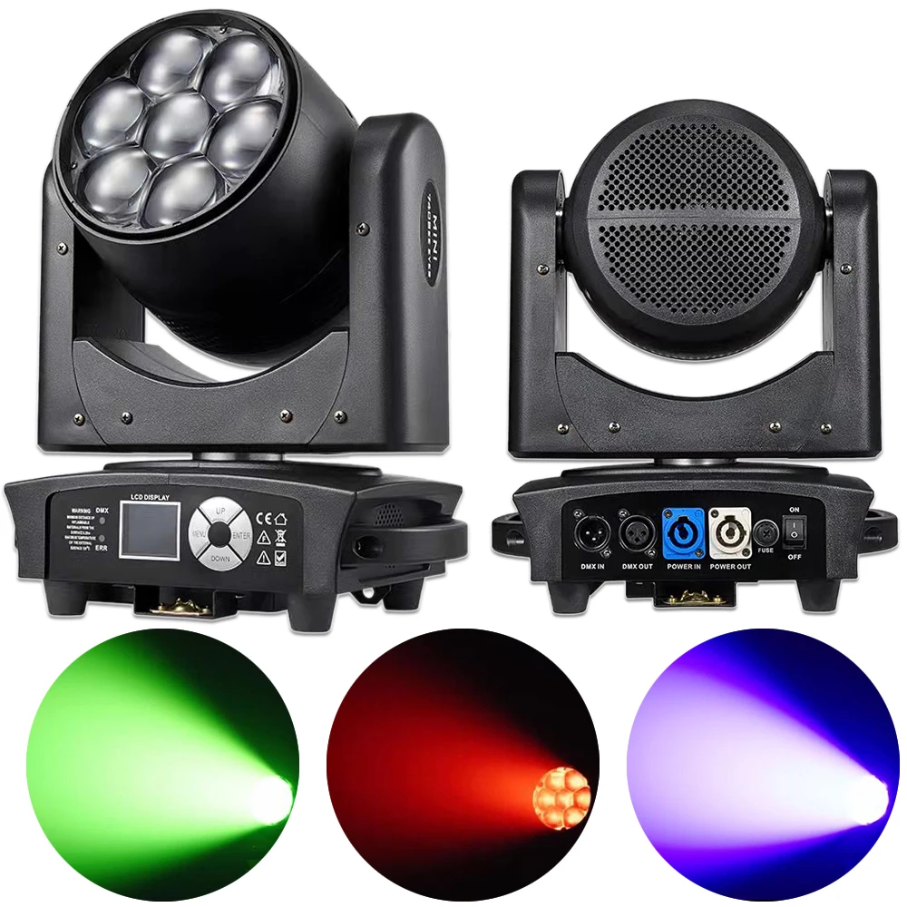 Mini 7x40w Zoom Wash Beam LED Moving Head Lights RGBW Stage Light DMX512 For Patry DJ Lights Disco Lights Concert Spotlight
Mini 7x40w Zoom Wash Beam LED Moving Head Lights RGBW Stage Light DMX512 For Patry DJ Lights Disco Lights Concert Spotlight
