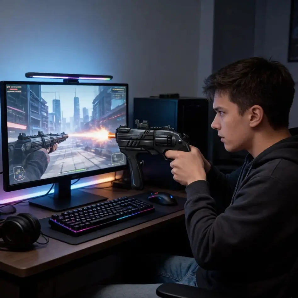 X-Rover Motion-Sensing Game Gun For PC/PS4/XB and S WITCH - Shooting VR Tracker Fps 9-Axis Spiral Apparatus 2.4g Wireless
X-Rover Motion-Sensing Game Gun For PC/PS4/XB and S WITCH - Shooting VR Tracker Fps 9-Axis Spiral Apparatus 2.4g Wireless