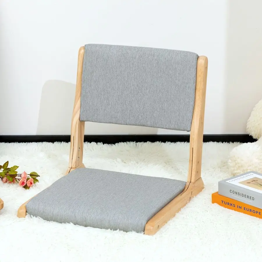 Foldable Japanese Style Floor Chair with Back Support, Wood Legless Tatami Chair with Cushion, Accent Meditation Seat for Bay W
Foldable Japanese Style Floor Chair with Back Support, Wood Legless Tatami Chair with Cushion, Accent Meditation Seat for Bay W