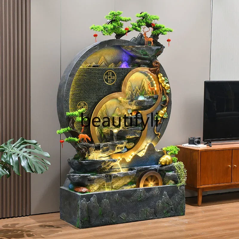 D06 Water curtain wall, running water screen partition rockery fountain landscape courtyard, lucky feng shui wheel ornament
D06 Water curtain wall, running water screen partition rockery fountain landscape courtyard, lucky feng shui wheel ornament