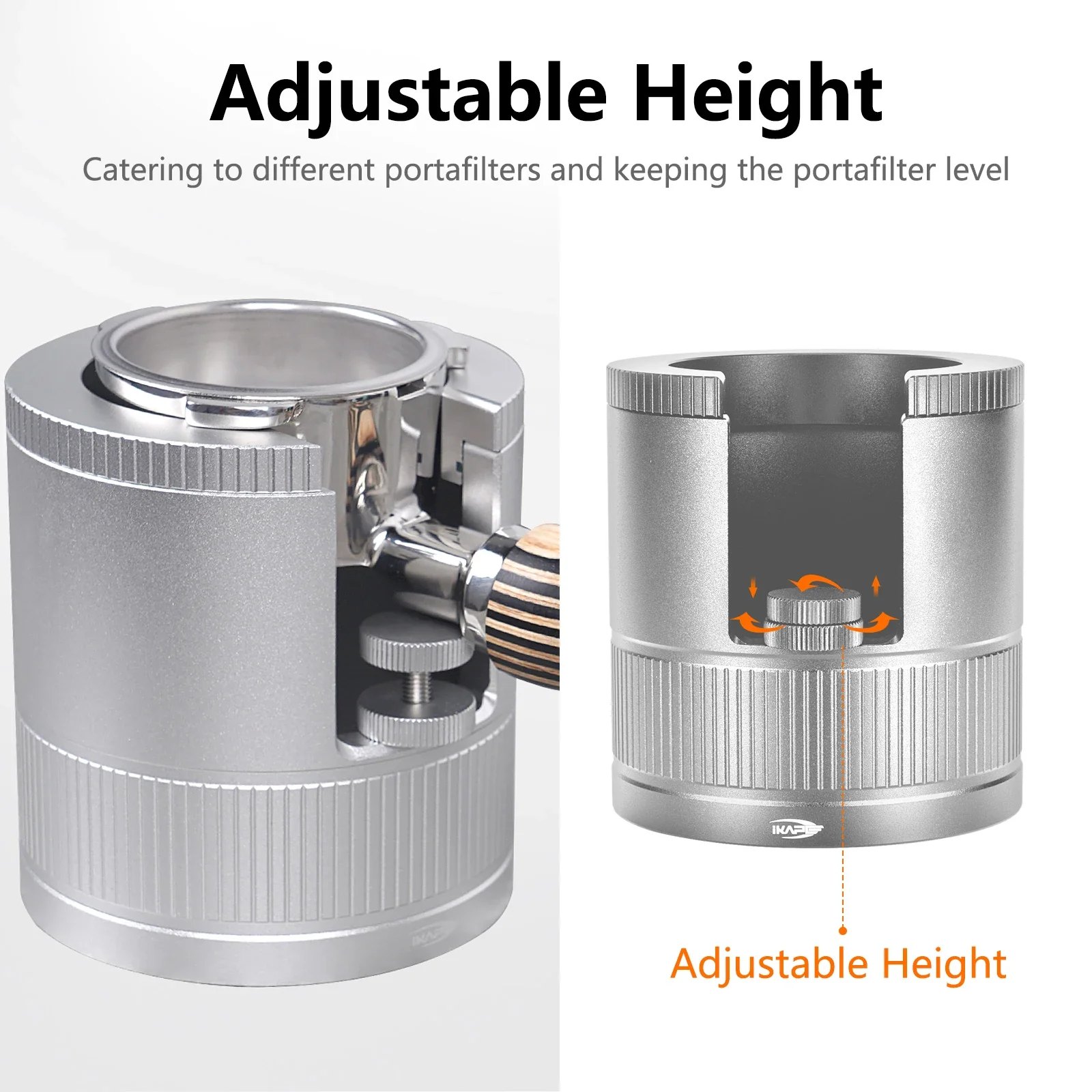 IKAPE Espresso Portafilter Holder, Aluminum Alloy Espresso Tamper Stand Base, Fit For 51, 54, 58MM Espresso Accessories, silver
IKAPE Espresso Portafilter Holder, Aluminum Alloy Espresso Tamper Stand Base, Fit For 51, 54, 58MM Espresso Accessories, silver