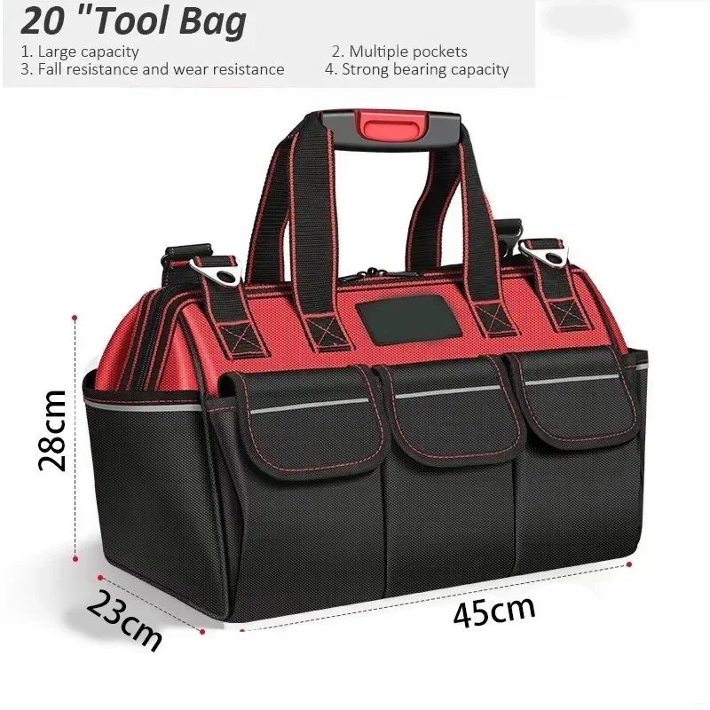 Утолщенная сумка для инструментов из ткани Оксфорд, многофункциональная водонепроницаемая сумка для хранения, подходит для электриков, плотников, автомехаников.
Утолщенная сумка для инструментов из ткани Оксфорд, многофункциональная водонепроницаемая сумка для хранения, подходит для электриков, плотников, автомехаников.
