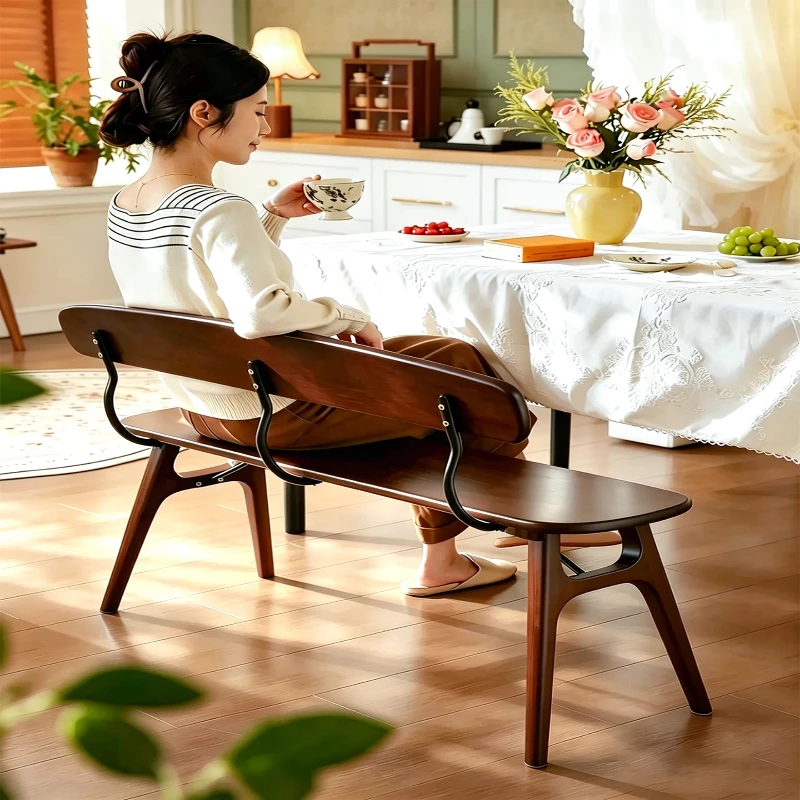 Solid wood bench small apartment simple household dining table living room backrest bed tail
Solid wood bench small apartment simple household dining table living room backrest bed tail
