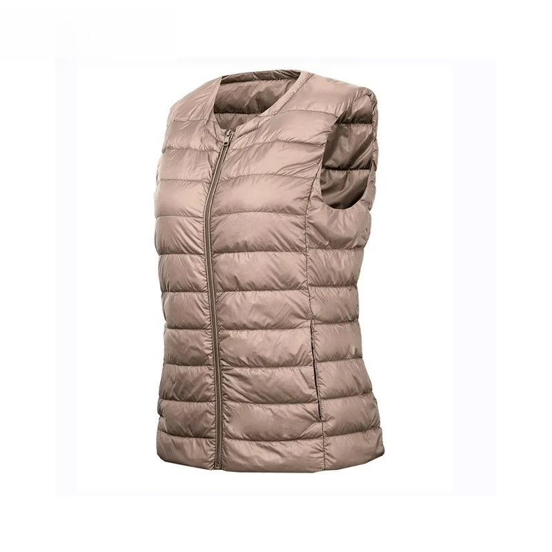 High-Quality Fashion Casual Slim White Duck Down Bottoming Sleeveless Winter Warm Liner Clothing Women Ultra Light Down Vest
High-Quality Fashion Casual Slim White Duck Down Bottoming Sleeveless Winter Warm Liner Clothing Women Ultra Light Down Vest