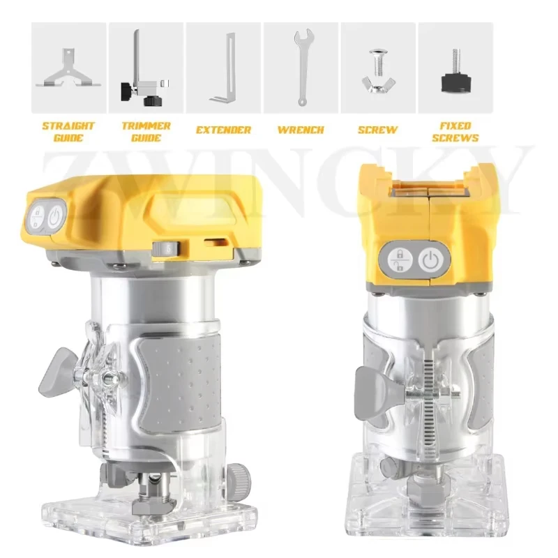 Brushless Electric Trimmer Woodworking Trimming Machine Wood Router Milling Engraving Slotting Machine,For Dewalt 18V Battery
Brushless Electric Trimmer Woodworking Trimming Machine Wood Router Milling Engraving Slotting Machine,For Dewalt 18V Battery