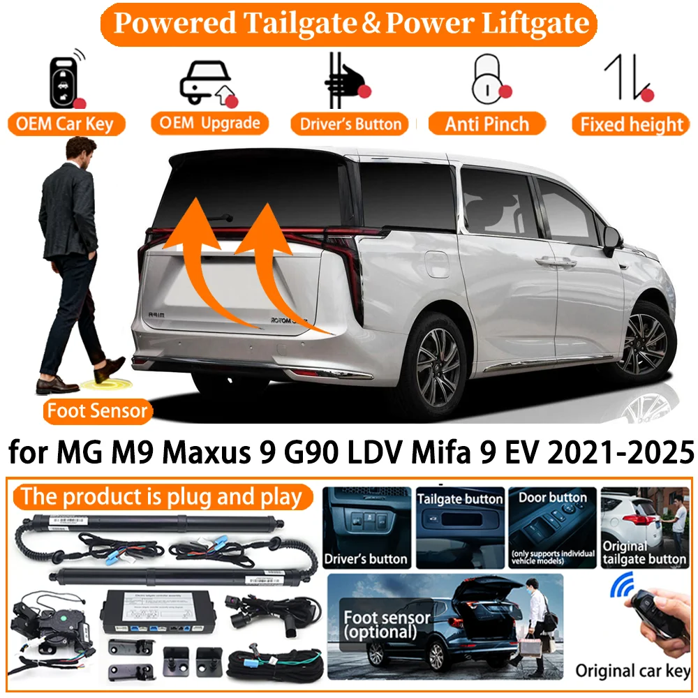 Car OEM Smart Powered Tailgate system for MG M9 Maxus 9 G90 LDV Mifa 9 EV 2021-2025 Auto Electric Power Tailgate Tail Gate Lift
Car OEM Smart Powered Tailgate system for MG M9 Maxus 9 G90 LDV Mifa 9 EV 2021-2025 Auto Electric Power Tailgate Tail Gate Lift