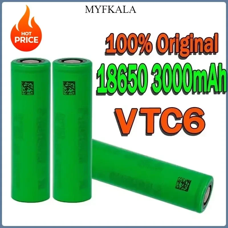 VTC6 3.7V 3000mAh Rechargeable Li-ion Battery 18650 18650 VTC6 30A
VTC6 3.7V 3000mAh Rechargeable Li-ion Battery 18650 18650 VTC6 30A